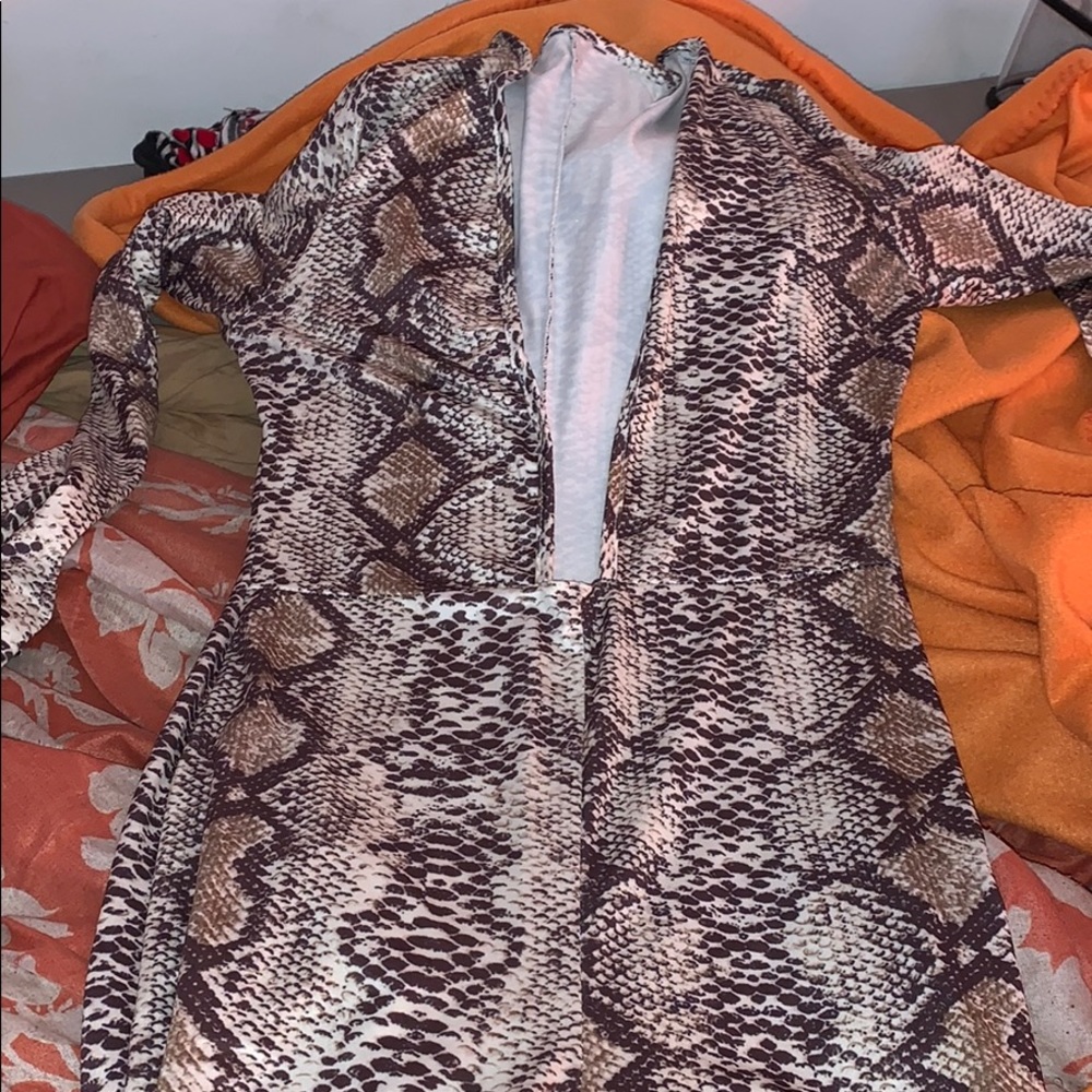 Snakeskin body suit
